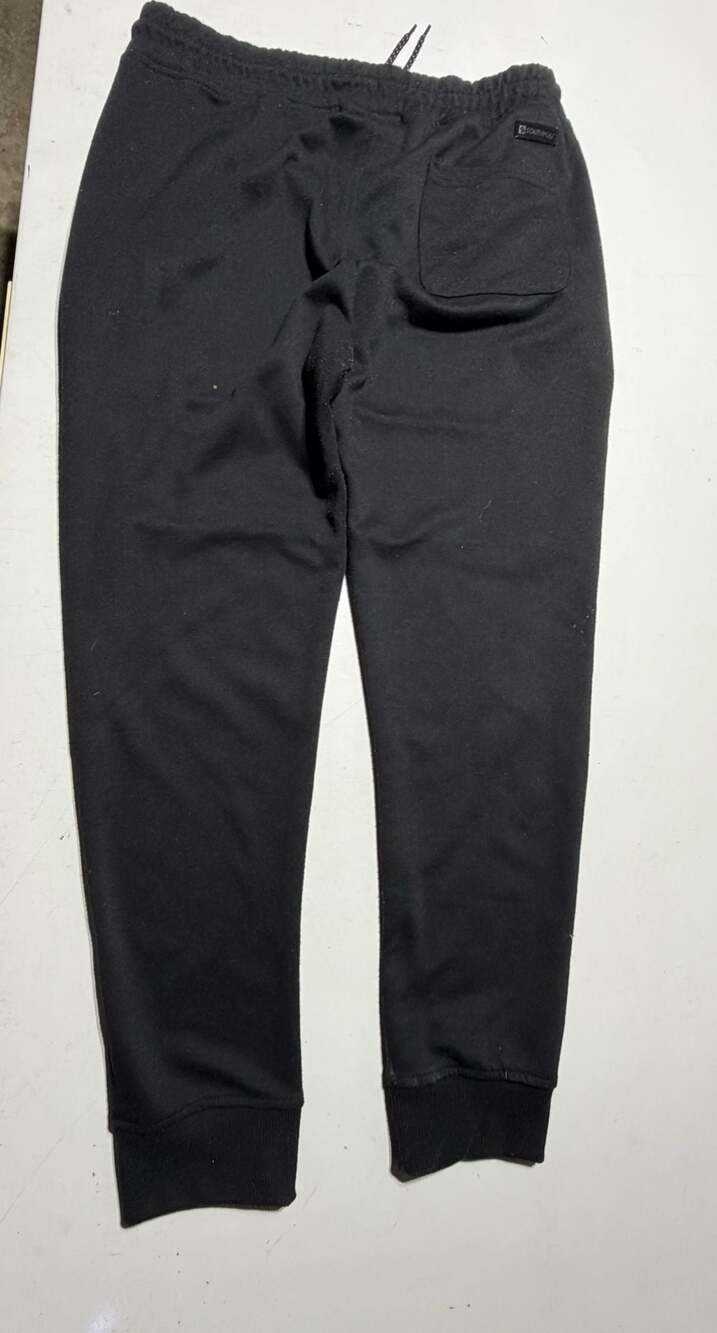 Southpole Men's Black Jogger Pants with Zipper Pockets and Drawstring Waist